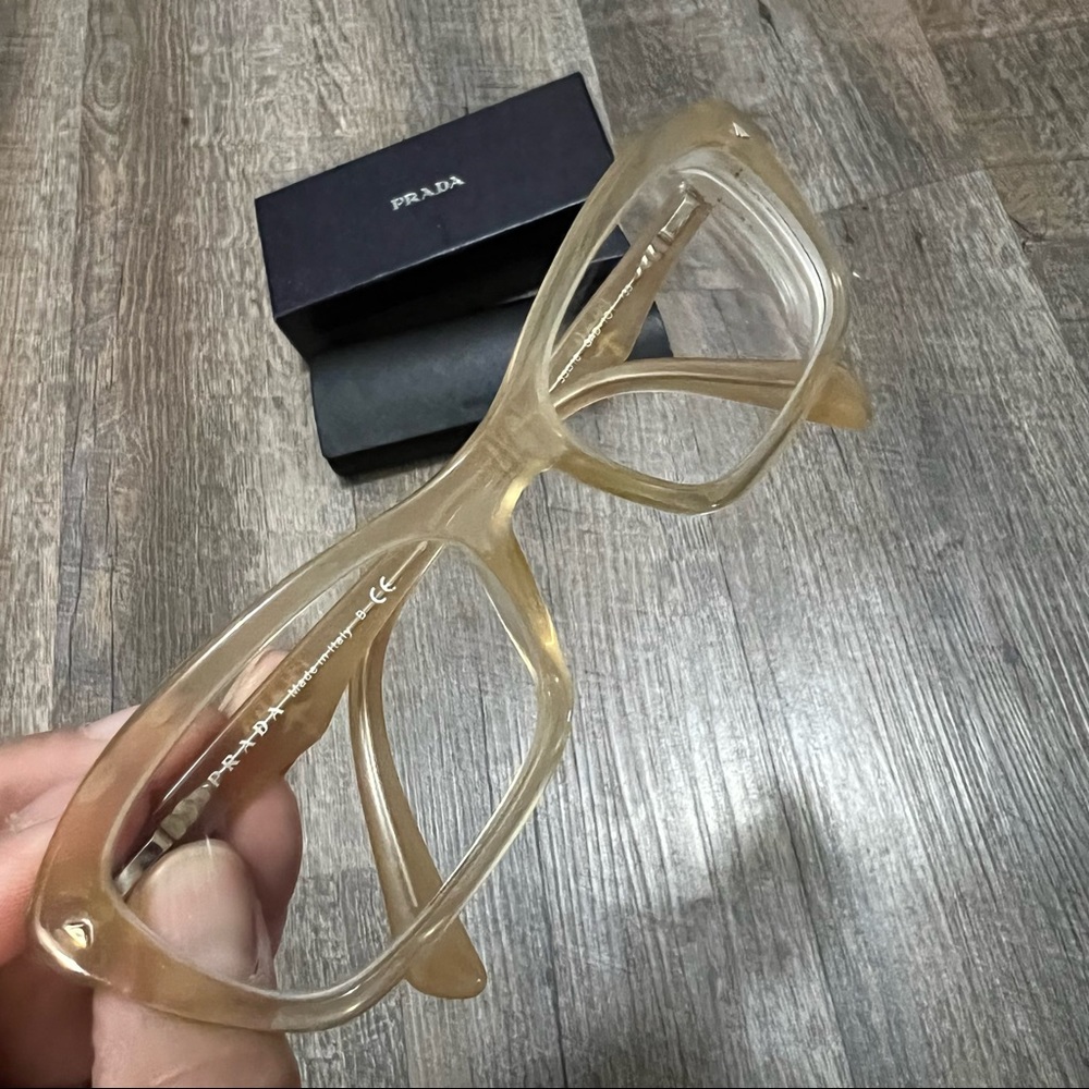 Authentic Prada Eyeglasses VPR 16N HONEY GAD-1O1 - Picture 4 of 11